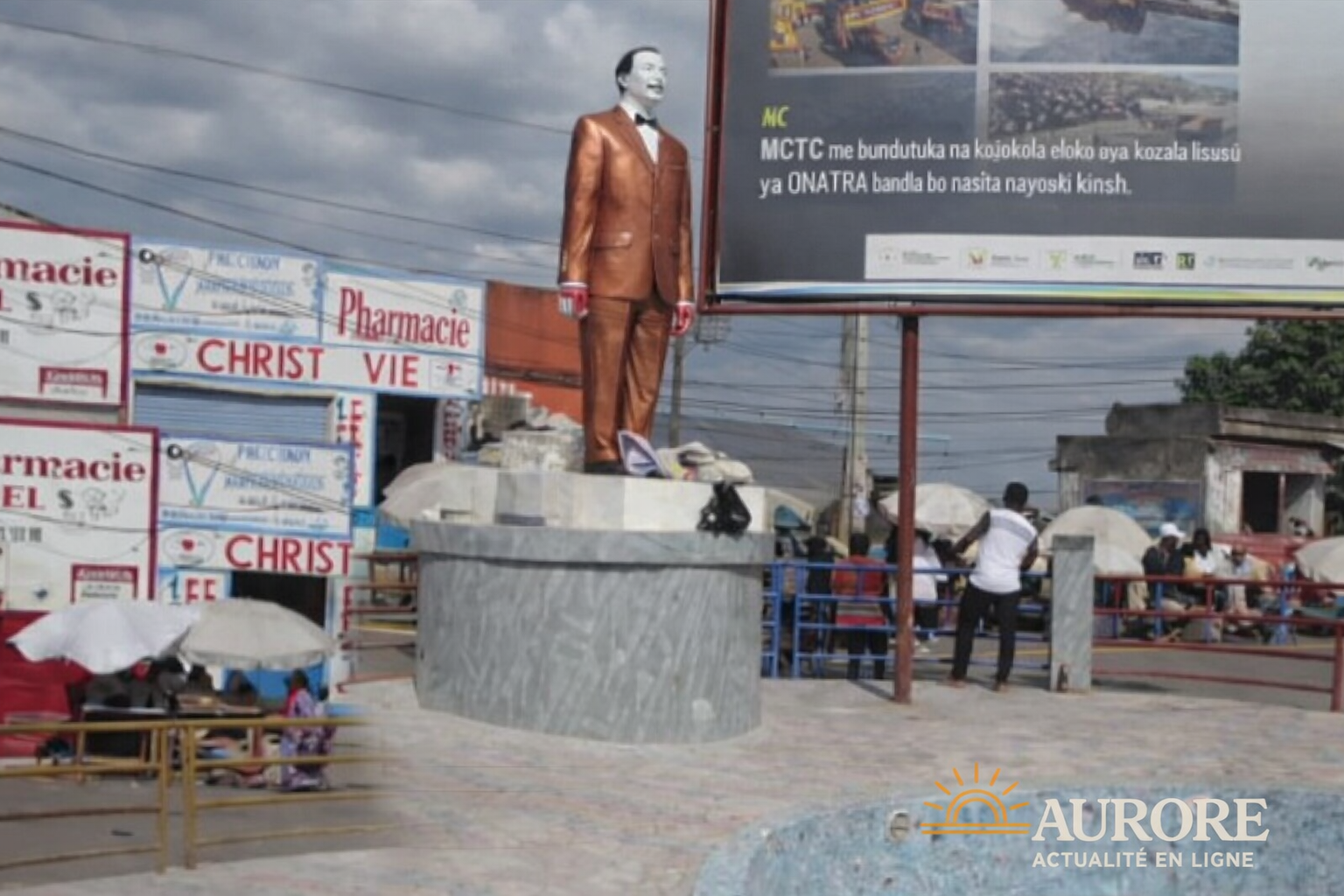 Matadi : Le rond-point Belvédère en pleine réhabilitation, la statue du premier gouverneur restaurée
