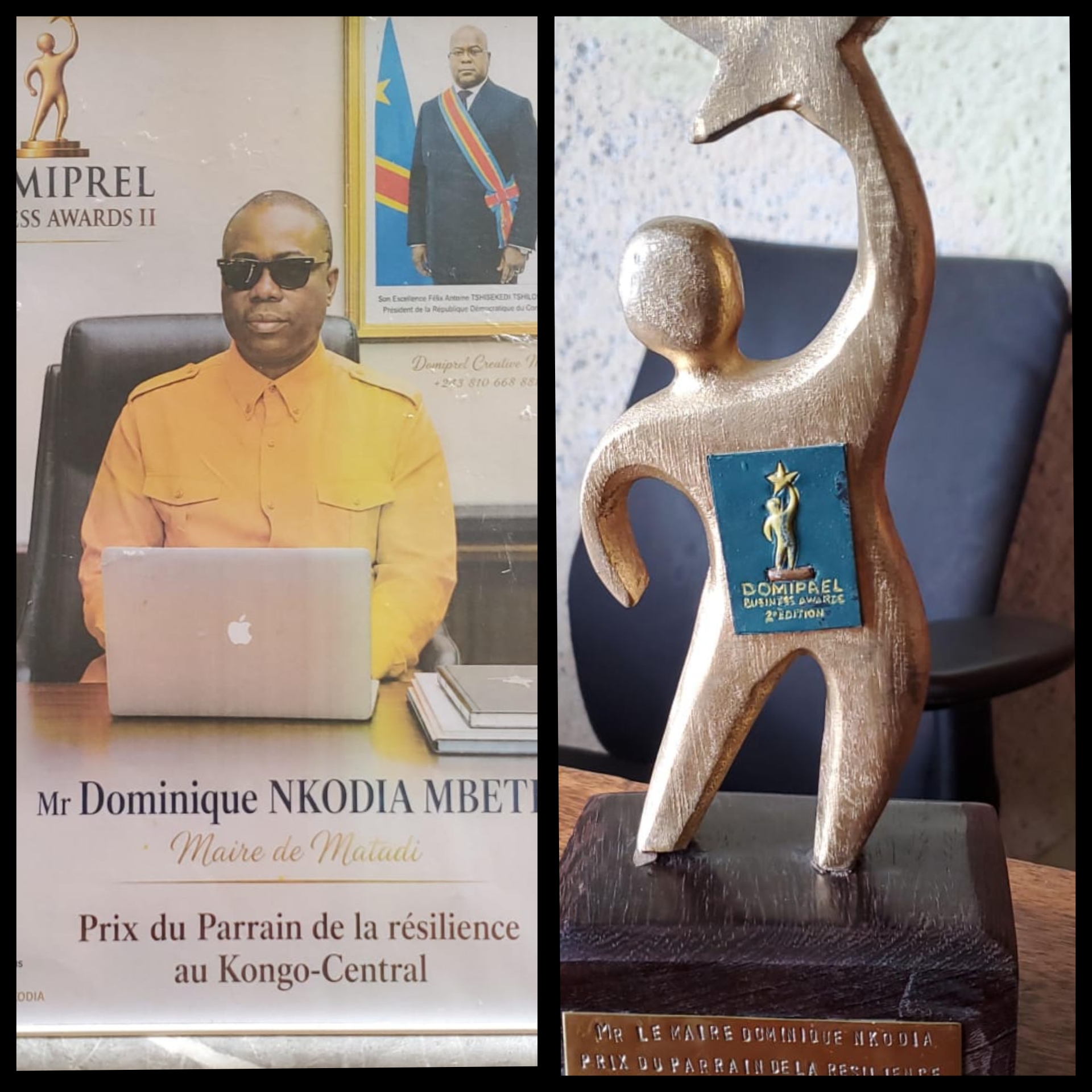 Matadi : le maire Dominique Nkodia Mbete élevé au rang de « Parrain de la résilience au Kongo-Central »