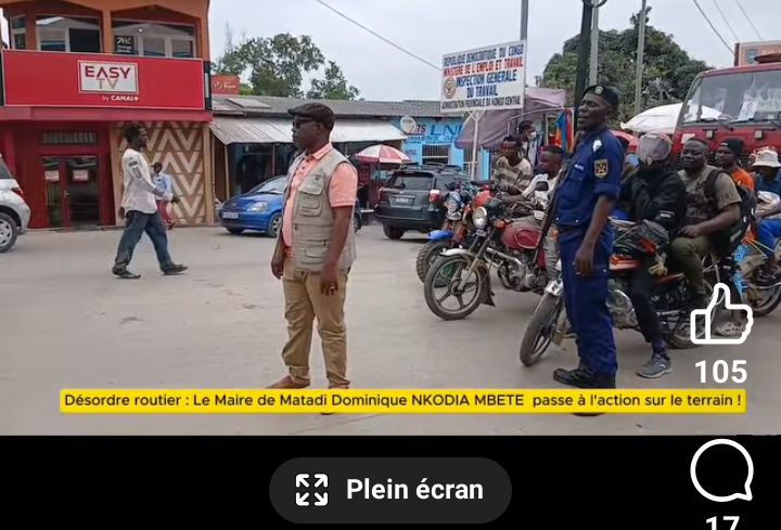 Matadi : le maire Dominique Nkodia Mbete descend sur le terrain pour rétablir la discipline routière