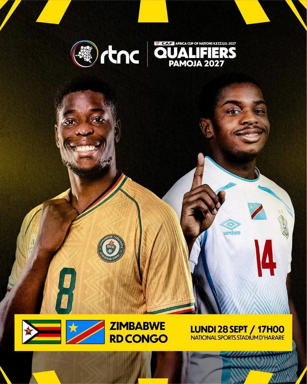 Éliminatoires CAN 2027 : les Léopards de la RDC défient les Warriors à Harare pour briser la malédiction