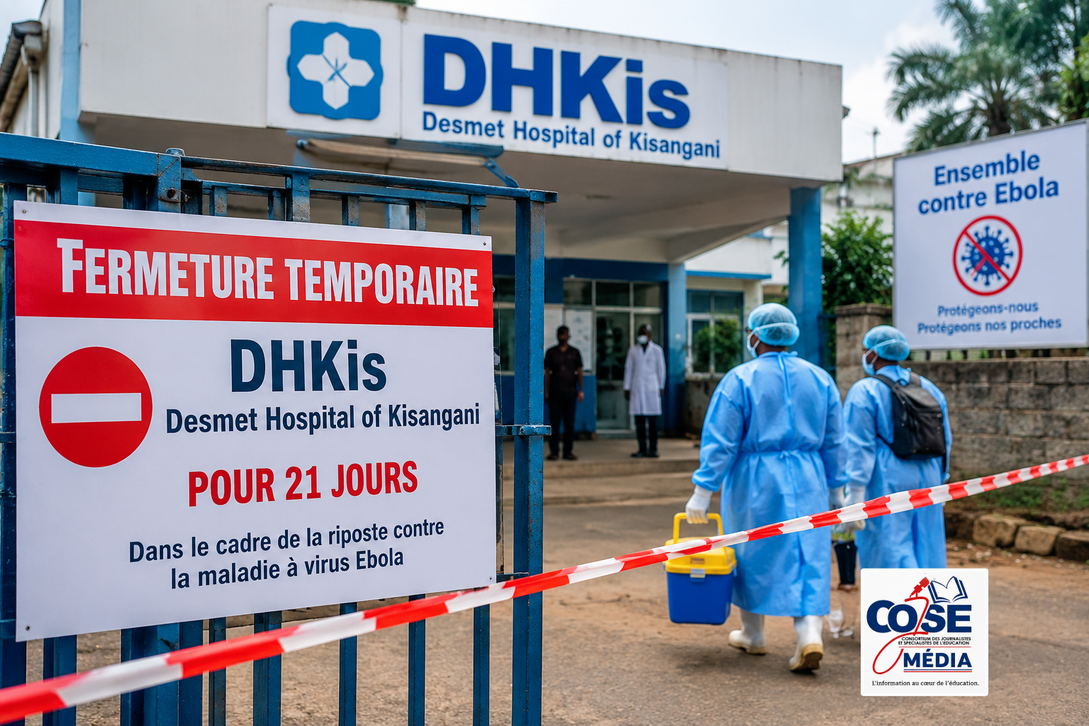 EBOLA À KISANGANI : LE GHKis ET UNE ÉCOLE MATERNELLE FERMÉS POUR 21 JOURS FACE À LA MULTIPLICATION DES CAS.